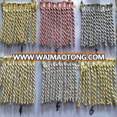 HOT SALE GOLD METALLIC TWISTED FRINGE, METALLIC BULLION FRINGE