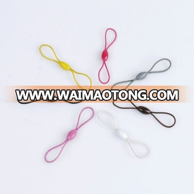 keychain elastic cord with button/mobile phone bungee cord with clips